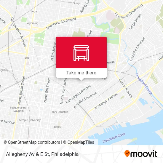 Allegheny Av & E St map