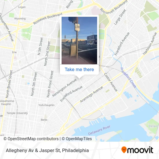 Allegheny Av & Jasper St map