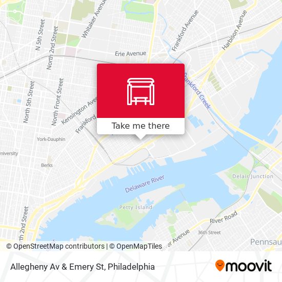 Allegheny Av & Emery St map