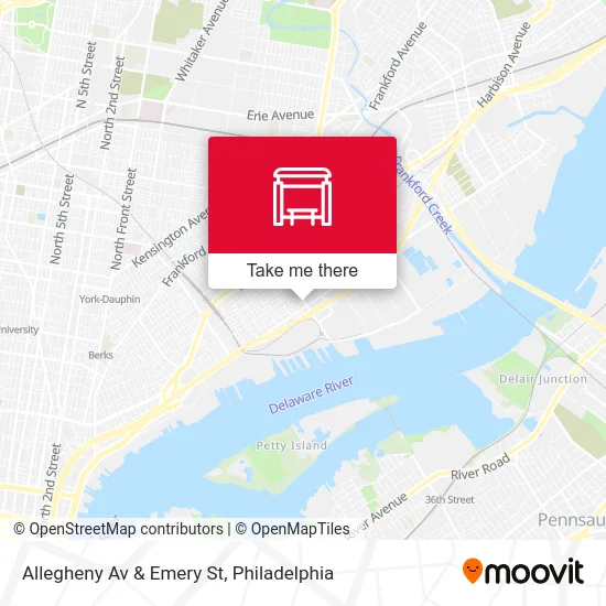 Allegheny Av & Emery St map