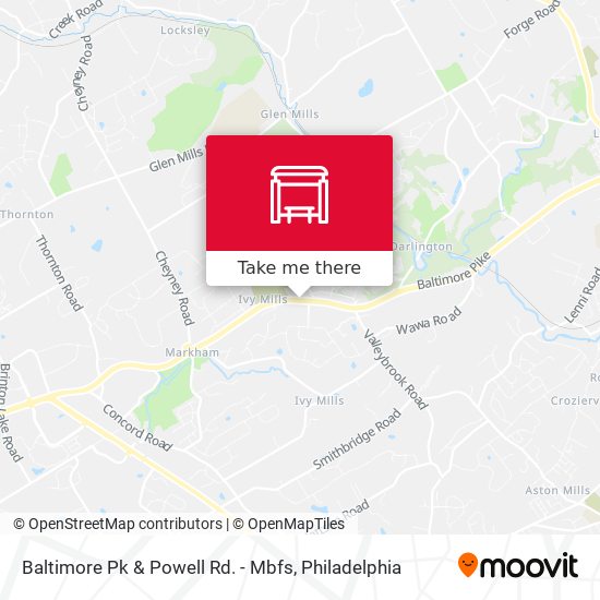 Baltimore Pk & Powell Rd. - Mbfs map