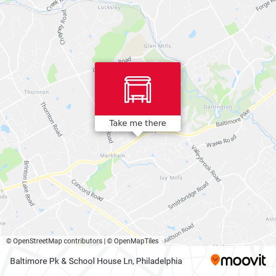 Baltimore Pk & School House Ln map