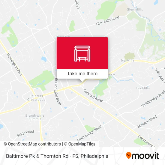 Baltimore Pk & Thornton Rd - FS map