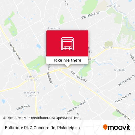 Baltimore Pk & Concord Rd map