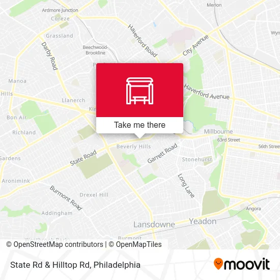 State Rd & Hilltop Rd map