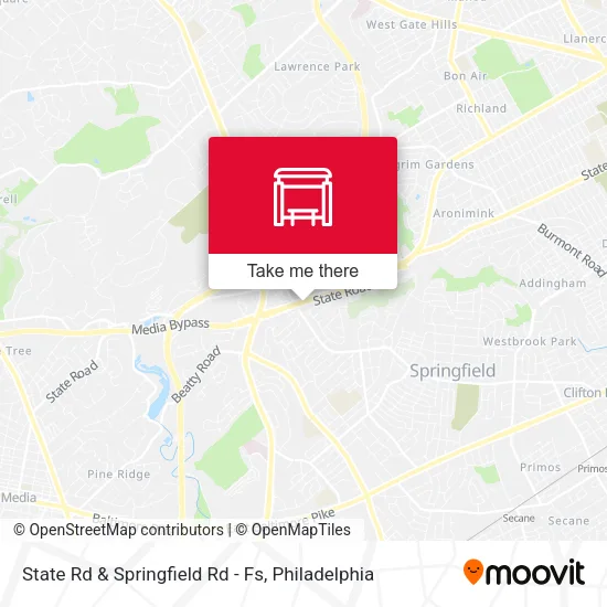 Mapa de State Rd & Springfield Rd - Fs