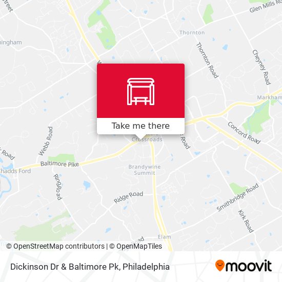 Dickinson Dr & Baltimore Pk map