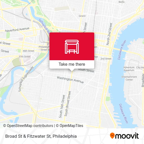 Broad St & Fitzwater St map