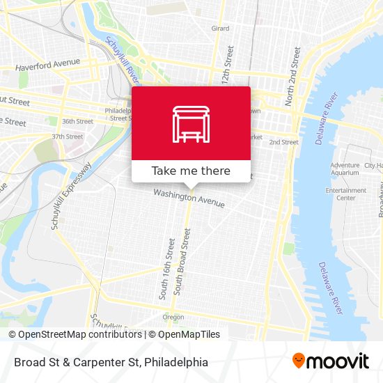 Mapa de Broad St & Carpenter St