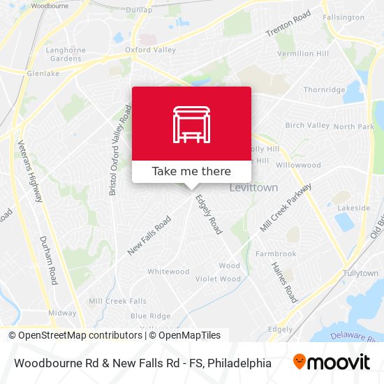 Mapa de Woodbourne Rd & New Falls Rd - FS