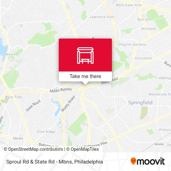 Mapa de Sproul Rd & State Rd - Mbns