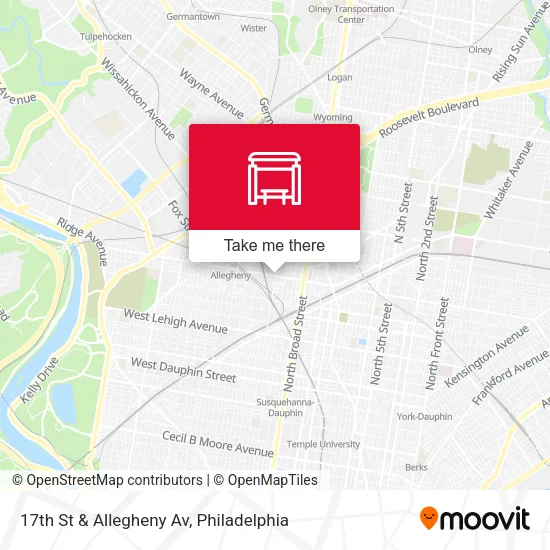 17th St & Allegheny Av map