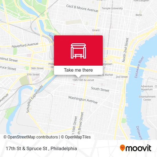 17th St & Spruce St map