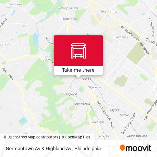 Germantown Av & Highland Av map