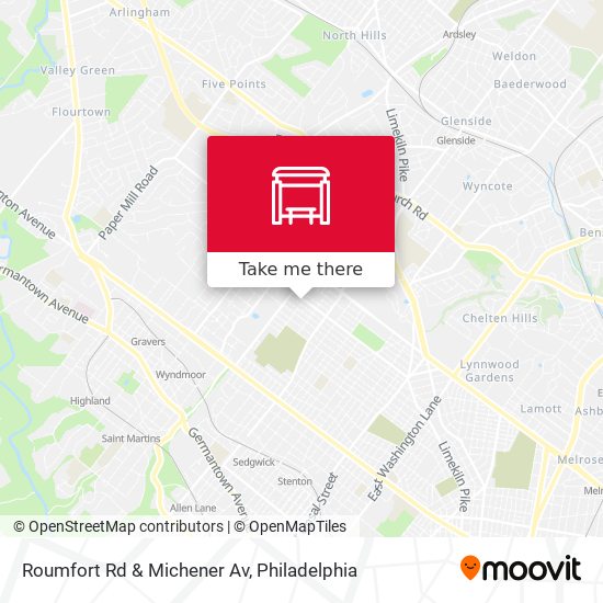 Roumfort Rd & Michener Av map