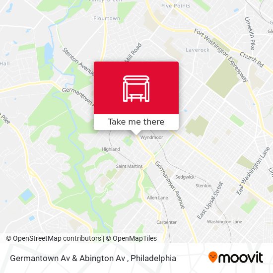 Mapa de Germantown Av & Abington Av
