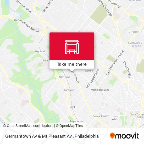 Mapa de Germantown Av & Mt Pleasant Av