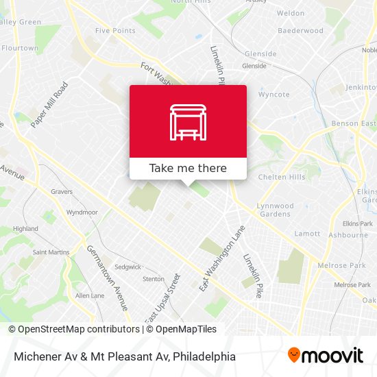 Michener Av & Mt Pleasant Av map