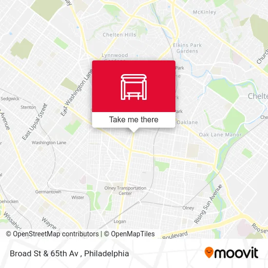 Broad St & 65th Av map