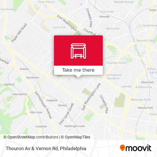 Thouron Av & Vernon Rd map
