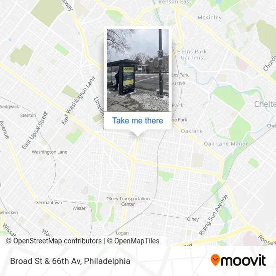 Broad St & 66th Av map