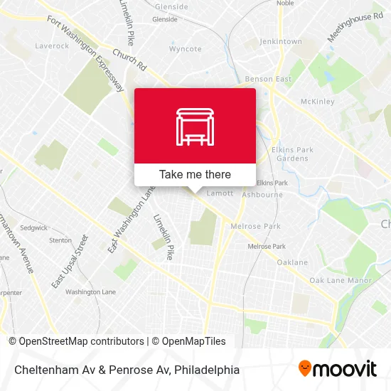 Cheltenham Av & Penrose Av map