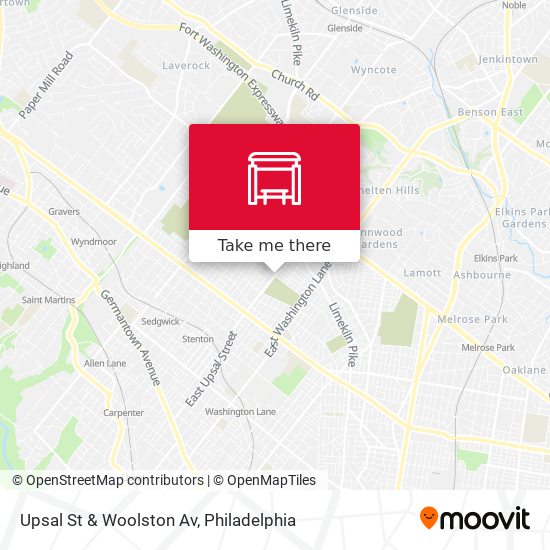 Upsal St & Woolston Av map