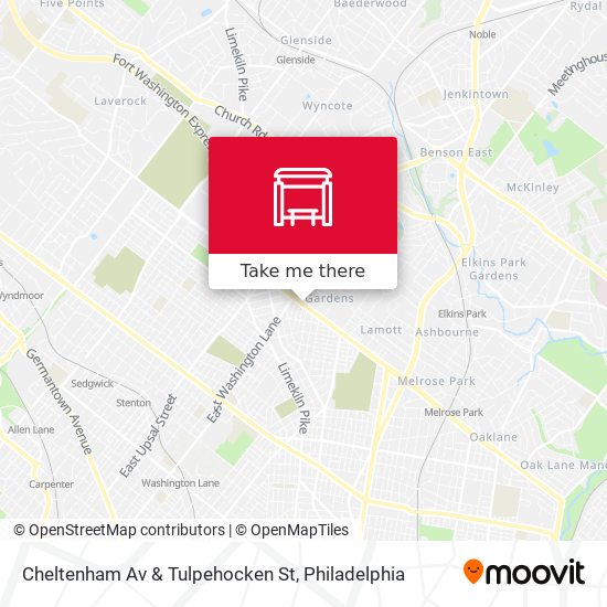Cheltenham Av & Tulpehocken St map