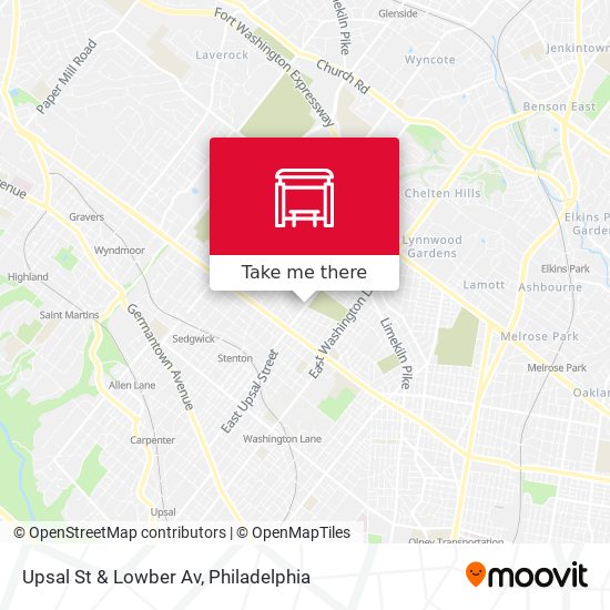 Upsal St & Lowber Av map