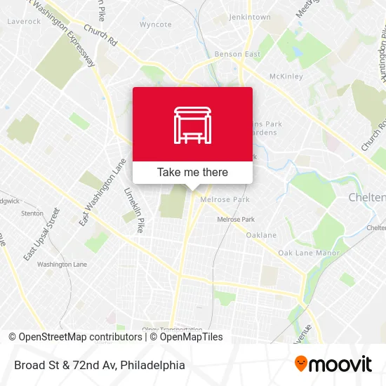 Broad St & 72nd Av map