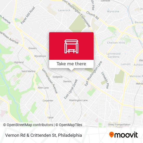 Vernon Rd & Crittenden St map