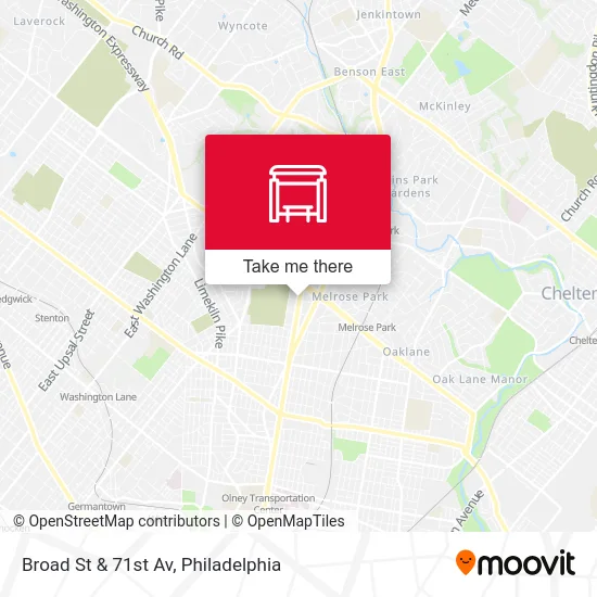 Broad St & 71st Av map