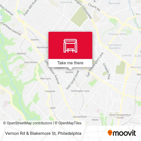 Vernon Rd & Blakemore St map