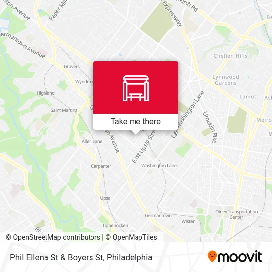 Phil Ellena St & Boyers St map