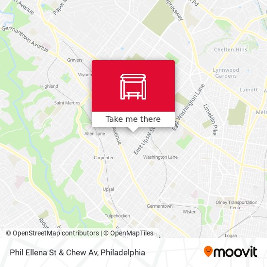 Phil Ellena St & Chew Av map