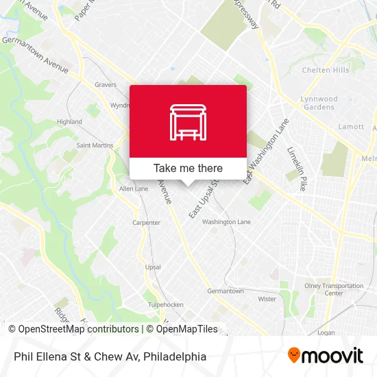 Phil Ellena St & Chew Av map