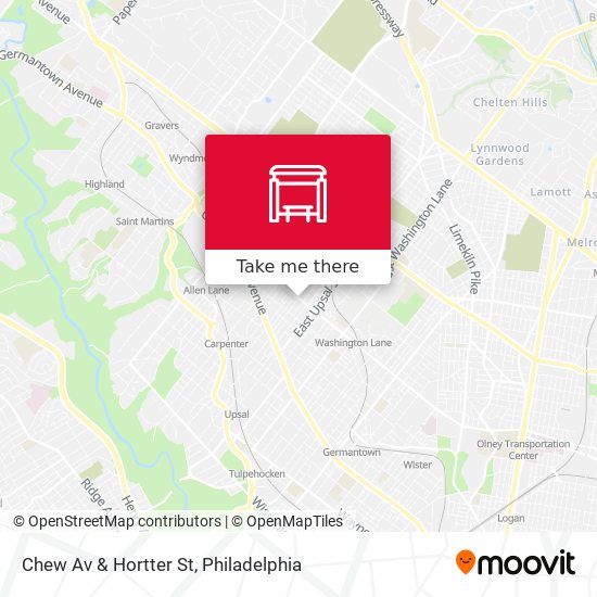 Chew Av & Hortter St map