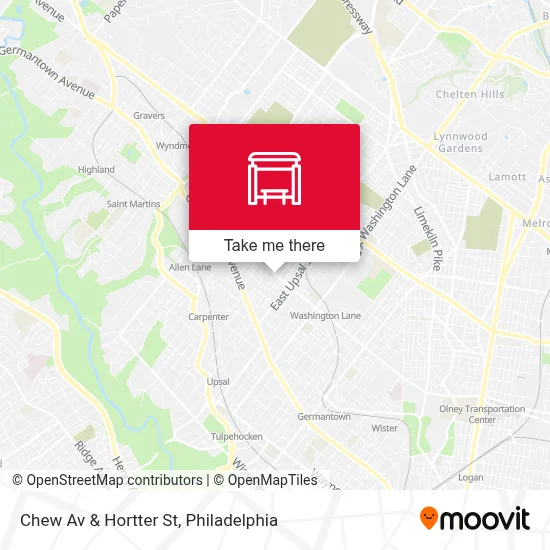 Chew Av & Hortter St map