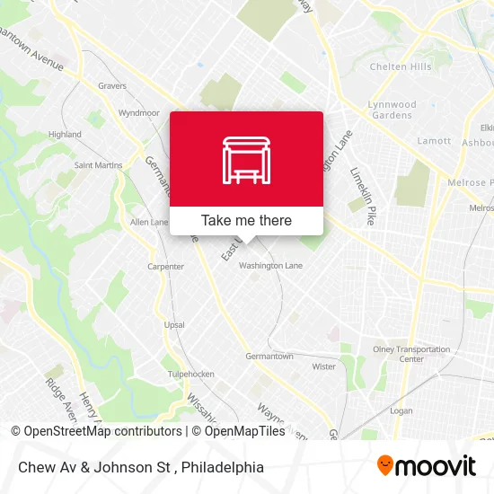 Chew Av & Johnson St map