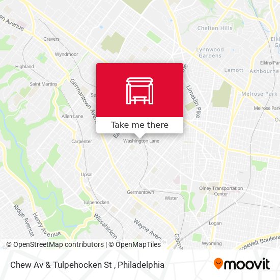 Chew Av & Tulpehocken St map