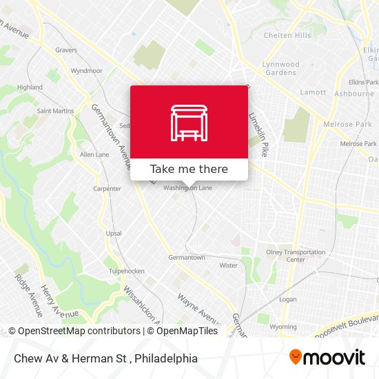 Mapa de Chew Av & Herman St