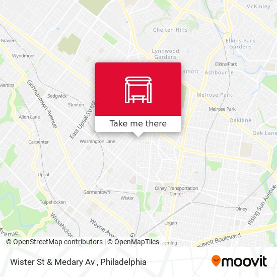 Wister St & Medary Av map