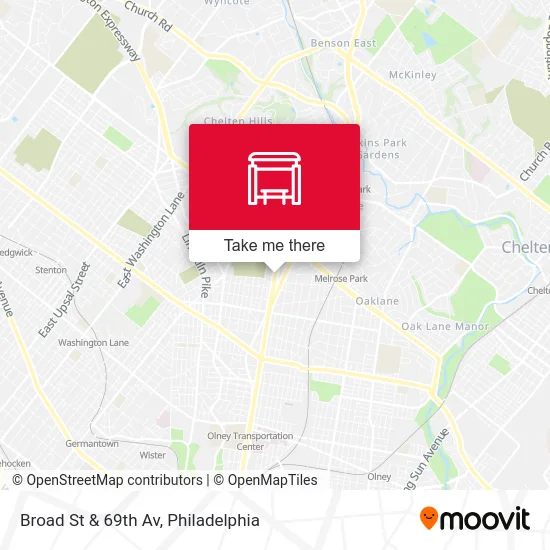 Broad St & 69th Av map