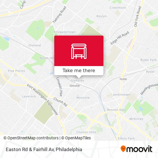 Easton Rd & Fairhill Av map