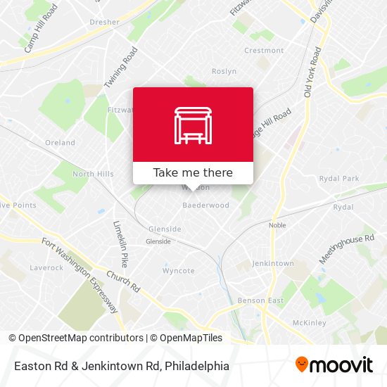 Easton Rd & Jenkintown Rd map