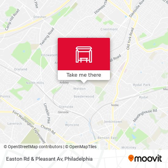 Easton Rd & Pleasant Av map