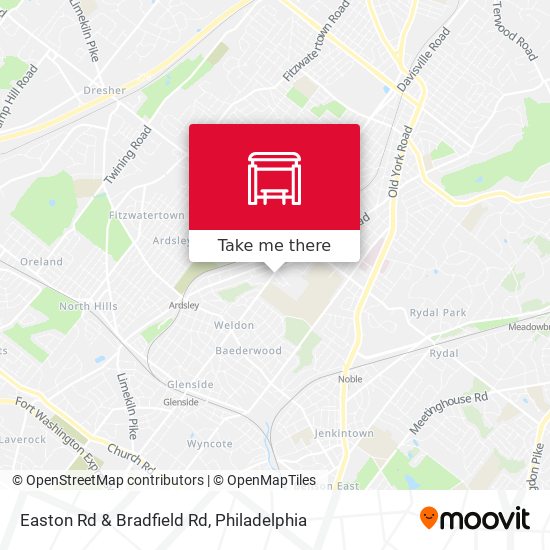 Mapa de Easton Rd & Bradfield Rd