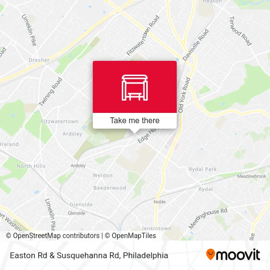 Easton Rd & Susquehanna Rd map