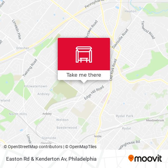 Easton Rd & Kenderton Av map