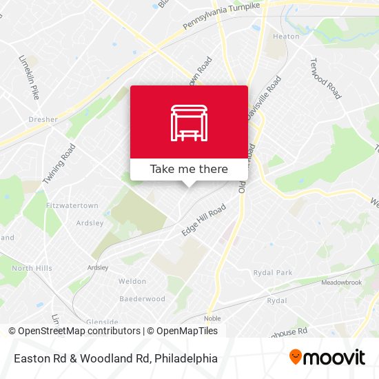 Easton Rd & Woodland Rd map